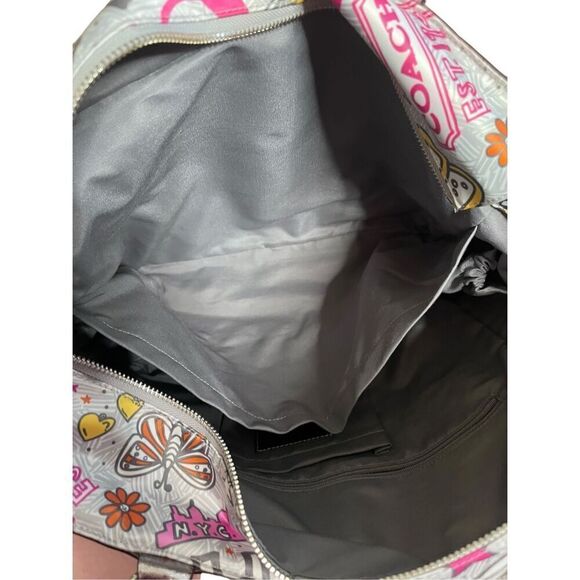 COACH POPPY BANDANA BUTTERFLY XL MULTIFUNCTION TOTE GUC - Picture 6 of 7